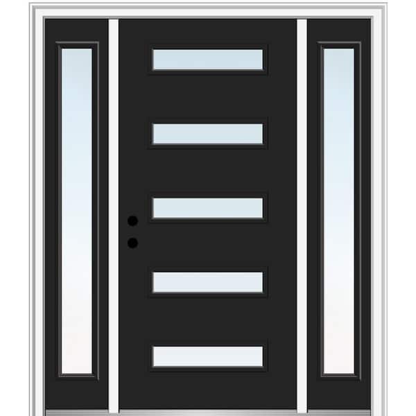 MMI Door 64.5 in. x 81.75 in. Davina Right-Hand Inswing 5-Lite Clear Low-E Painted Steel Prehung Front Door with Sidelites