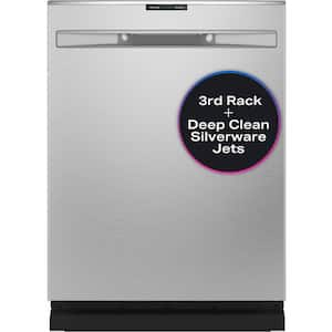 24 in. Built-In Top Control Fingerprint Resistant Stainless Steel Dishwasher w/Stainless Tub, 3rd Rack, 45 dBA