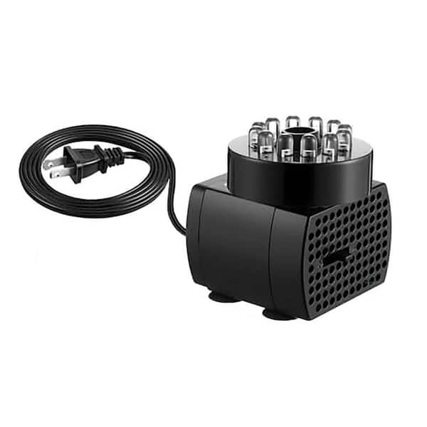 Black Solar Bird Bath Fountains with 12 LED Lights Adjustable 4W Submersible Water Pump for Garden Pond Outdoor Use