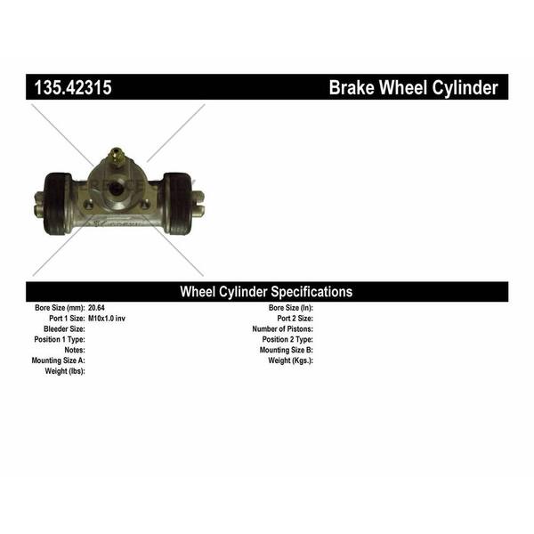 Centric Parts Drum Brake Wheel Cylinder