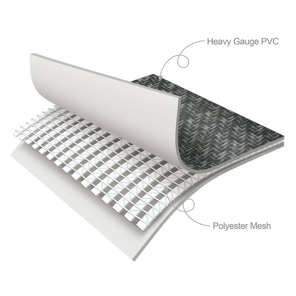 Funsicle 22ft x 52in Dark Herringbone Metal Frame Round Pool