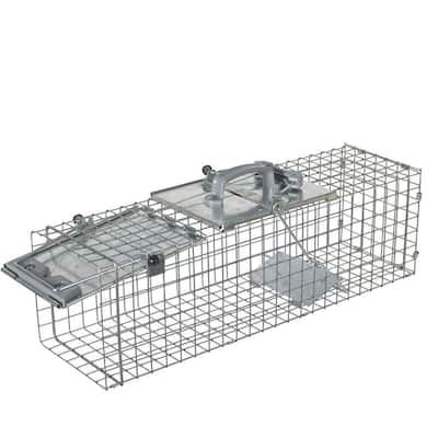 Medium 1-Door Easy Set Live Animal Cage Trap for Rabbit and Skunk