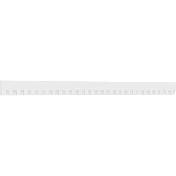 1 in. x 5 in. x 93-3/8 in. Architectural Grade PVC Sanford Dentil Trim Moulding with Backplate