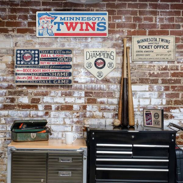 Open Road Brands Minnesota Twins Vintage Ticket Office Wood Wall Decor  90183524-s - The Home Depot