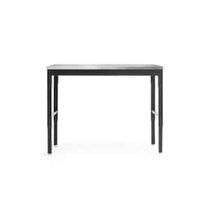 Pro Series 48 in. Black Workbench with Stainless Steel Worktop
