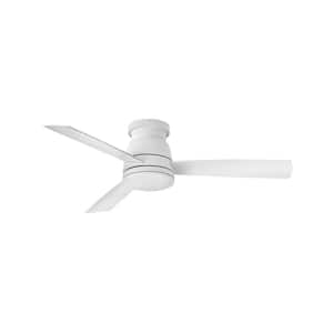 Trey 52 in. Integrated LED Indoor/Outdoor Matte White Ceiling Fan with Wall Switch