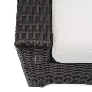 Deco 8-Piece Wicker Motion Patio Conversation Deep Seating Set with Sunbrella Moroccan Cream Cushions