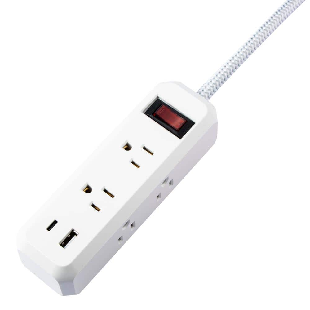 Panamax P360-8 Power360 8-Outlet Floor Strip with outlet USB Pluggables (White)