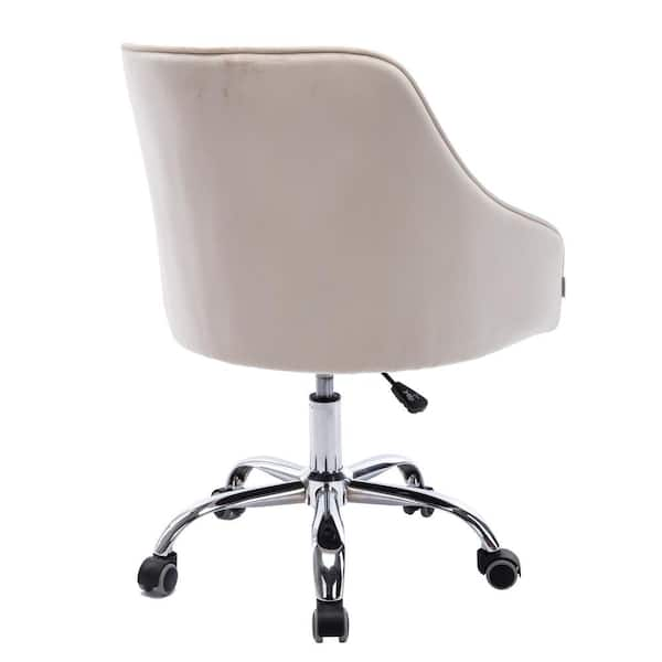 CASAINC Home office swivel chair White Velvet Seat Contemporary