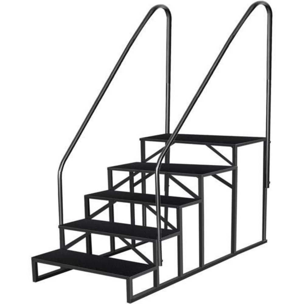 Reach 2.7 ft. Steel 5 Step Ladder with Handrail, Anti-Slip Panel,Swimming Pool Ladder Above Ground,330 lb Load Capacity price history on PriceWatchPro