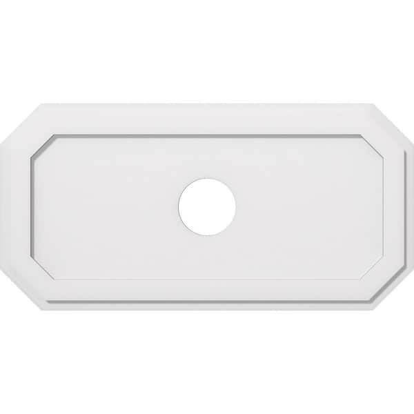 Ekena Millwork 36 in. W x 18 in. H x 5 in. ID x 1 in. P Emerald Architectural Grade PVC Contemporary Ceiling Medallion