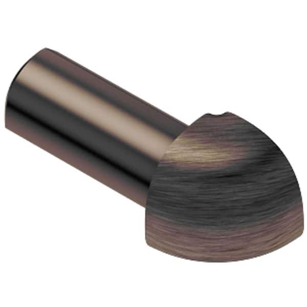 Rondec Brushed Antique Bronze Anodized Aluminum 3/8 in. x 1 in. Metal 90° Outside Corner