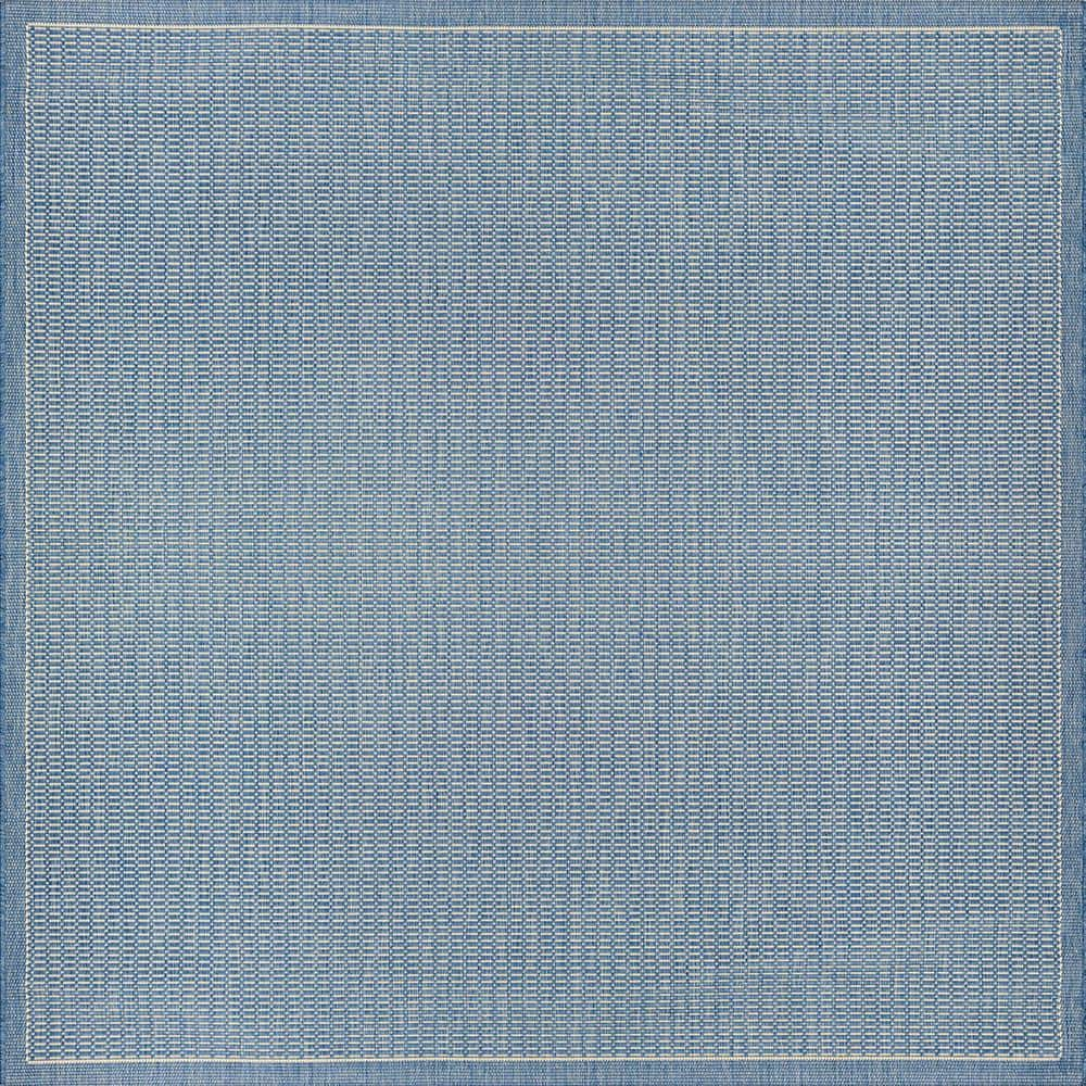 Couristan Recife Saddle Stitch Champagne-Blue 9 ft. x 9 ft. Square ...