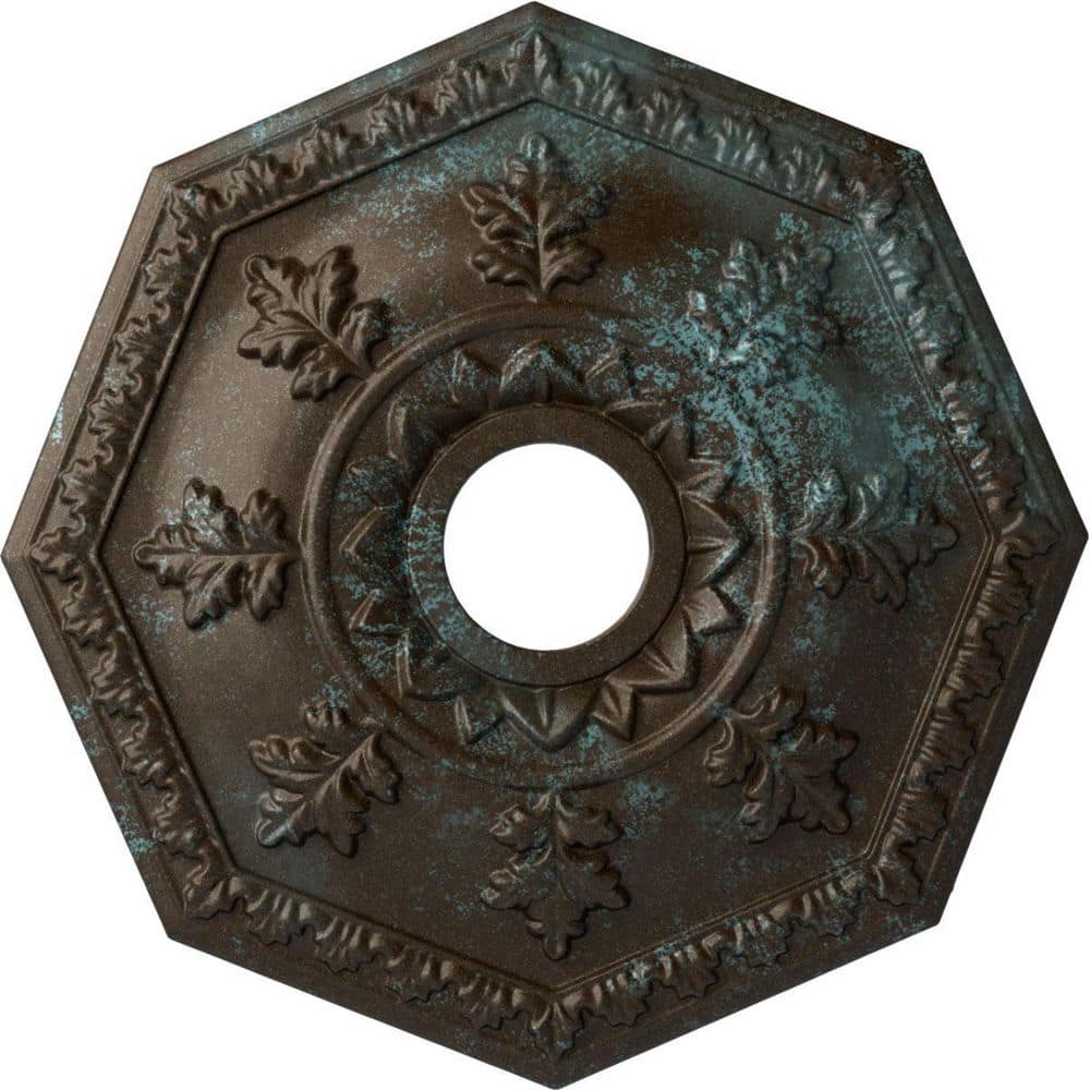 "1-1/2"" x 18"" x 18"" Polyurethane Nottingham Ceiling Medallion, Bronze Blue Patina" price history on PriceWatchPro
