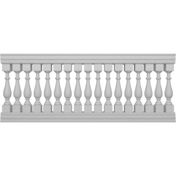 Ekena Millwork Fiberthane Traditional Balustrade 144 in. L x 41 in. H Fiberglass Railing Kit