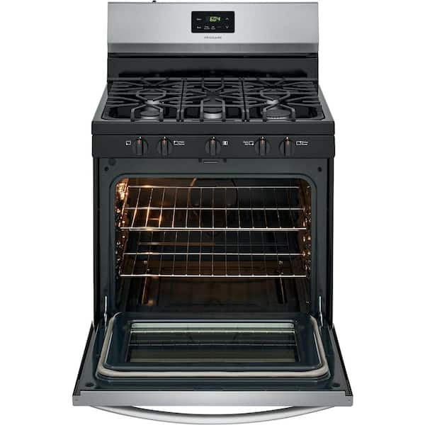 GE 30 in. 5.0 cu. ft. Freestanding Gas Range in Stainless Steel with  Griddle JGBS66REKSS - The Home Depot