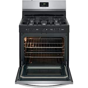 30 in. 5 Burner Freestanding Gas Range in Stainless Steel