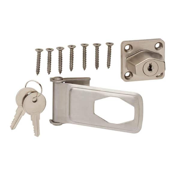 Everbilt 3-1/2 in. Stainless Steel Keylock Hasp