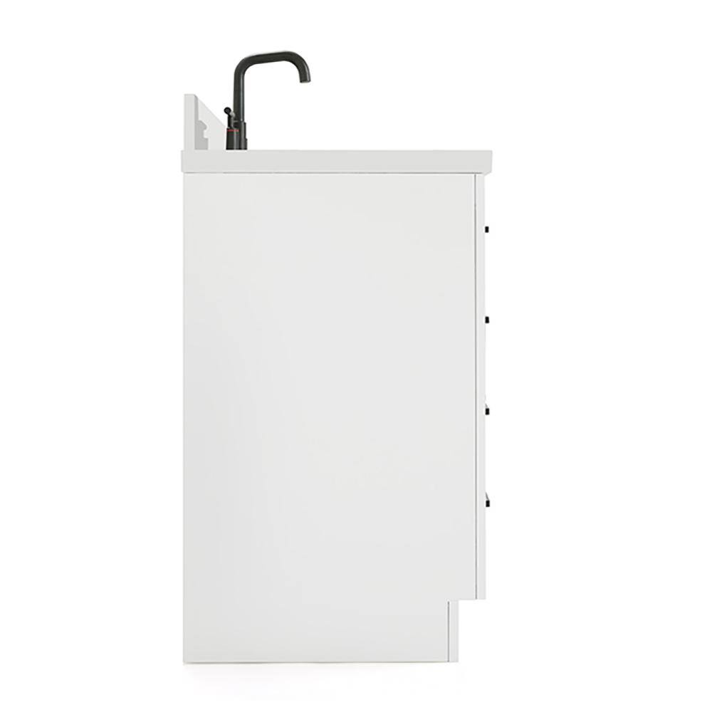 Hepburn 61" White Freestanding Single Basin Vanity Set