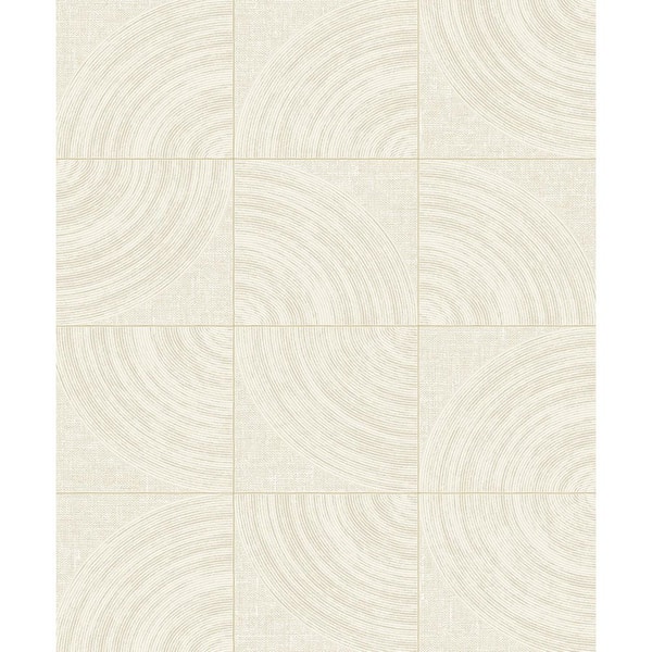 Seabrook Designs 57.5 sq. ft. Oatmeal and Metallic Gold Coir Non-Woven ...