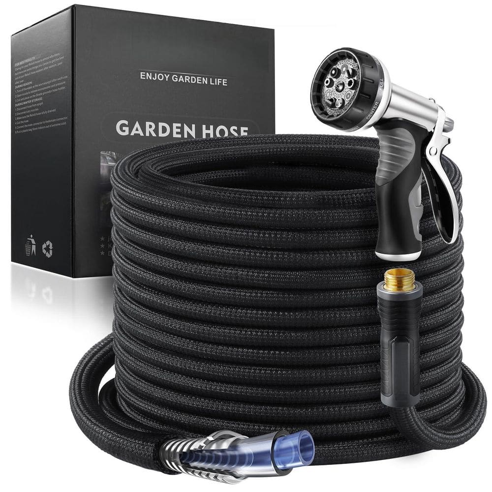 0.75 in. x 50 ft. Garden Hose with 10 Function Sprayer, Leak Proof and Pressure Resistant for Outdoor Yard,Black(1-Pack) price history on PriceWatchPro