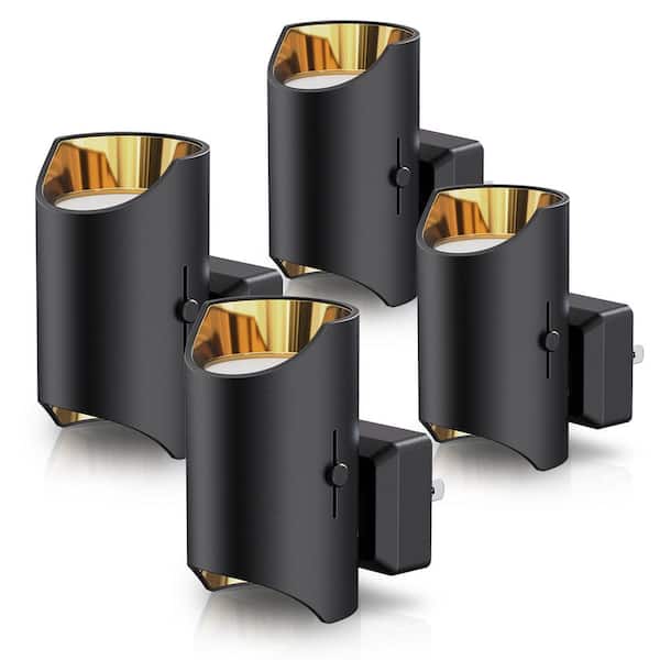 1-Light LED Night Lights Plug into Wall Dimmable 0-100LM with Dusk to Dawn Sensor, Soft 3000K Glow(4-Pack)