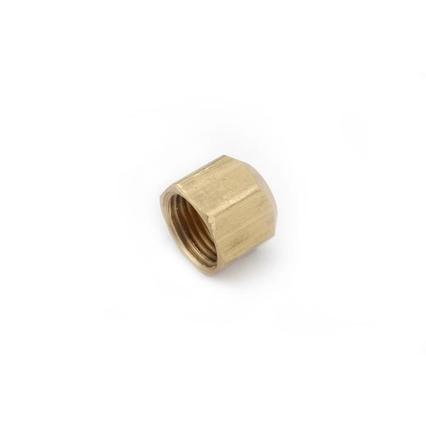 Brass 3/8 in. 9/16-24 Fine Thread Flare Cap (10/Bag)