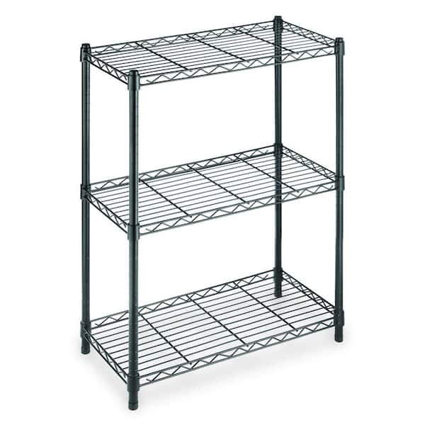 Hdx Black 3 Tier Metal Wire Shelving, Home Depot Canada Industrial Shelving