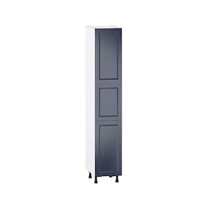 Devon 15 in. W x 84.5 in. H x 24 in. D Painted Blue Shaker Assembled Pantry Kitchen Cabinet with 4 Shelves
