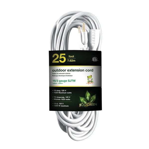 Heavy Duty Extension Cord White, Home Depot Outdoor Extension Cord White