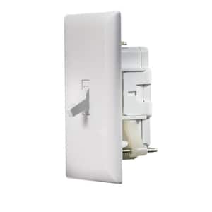 AC Self-Contained Wall Switch With Cover-Plate - White