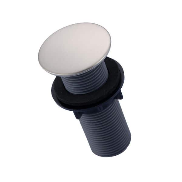 1.71 in. x 3.29 in. Kitchen Round Sink Hole Cover in Brushed Stainless Steel