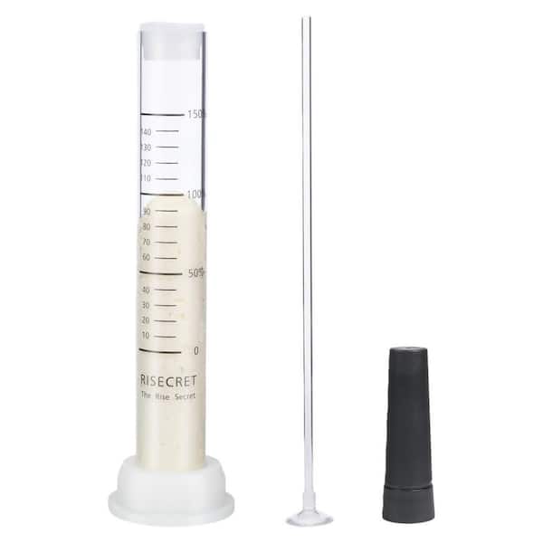 White Acrylic Sourdough Aliquot Jar Set with Pump and Stand, Dough Rise Measuring Tube for Bread Baking