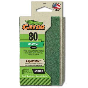 Gator Multi-Surface Sanding Sponges – 80/120 Grit, 3\" X 4\" X 1\", 6 Pack, For Wood, Drywall, Metal