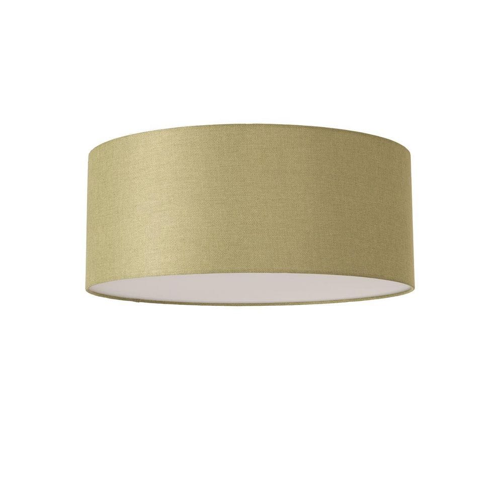 Stretch Flush Mount 17 in. Weathered Brass Indoor Integrated LED Flush Mount 2700K 1500 Lumen, Avocado Linen Shade price history on PriceWatchPro