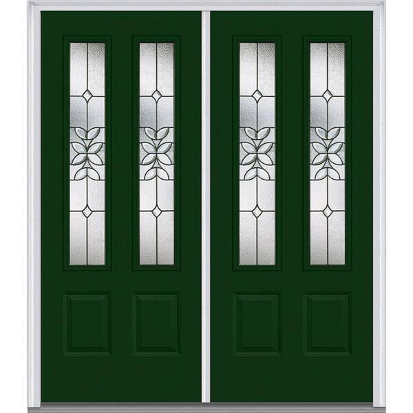 MMI Door 72 in. x 80 in. Cadence Left-Hand 2-3/4 Lite 2-Panel Classic Painted Steel Prehung Front Door