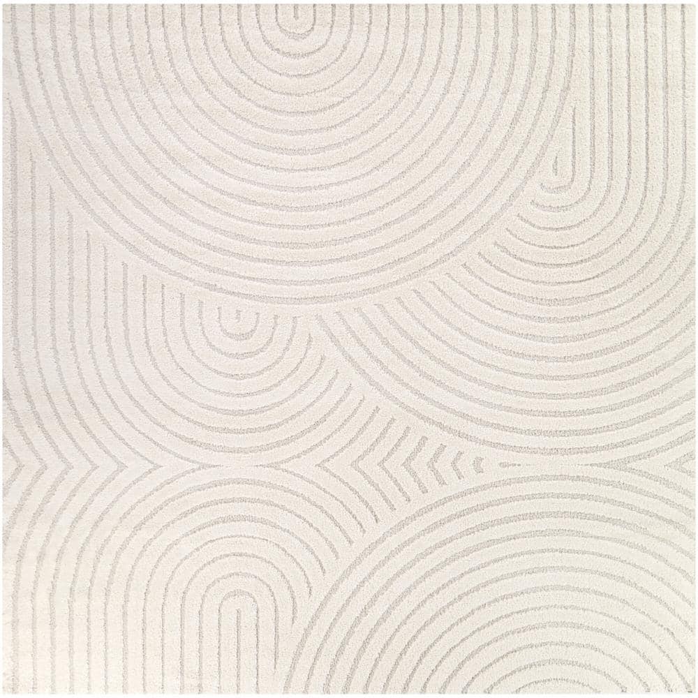 BALTA Caserio Cream 7 ft. x 7 ft. Abstract Square Area Rug 3122061 ...