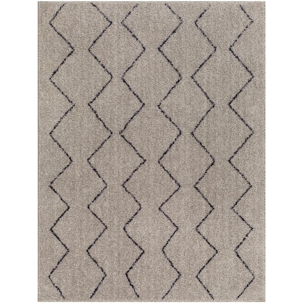 Livabliss Lykke Taupe Doormat 3 ft. x 4 ft. Machine-Washable Indoor Area Rug