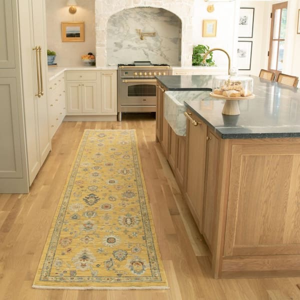 2' X 3' Green And Blue Geometric Distressed Area Rug