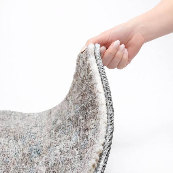 Dream Shag Premium Machine Washable Abstract ADS801 Mocha 10 ft. x 14 ft. Area Rug