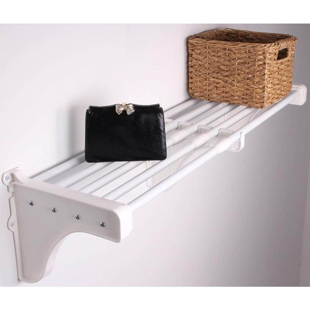 Modular Expandable 75" White Steel Garage Shelf with 250lb Capacity