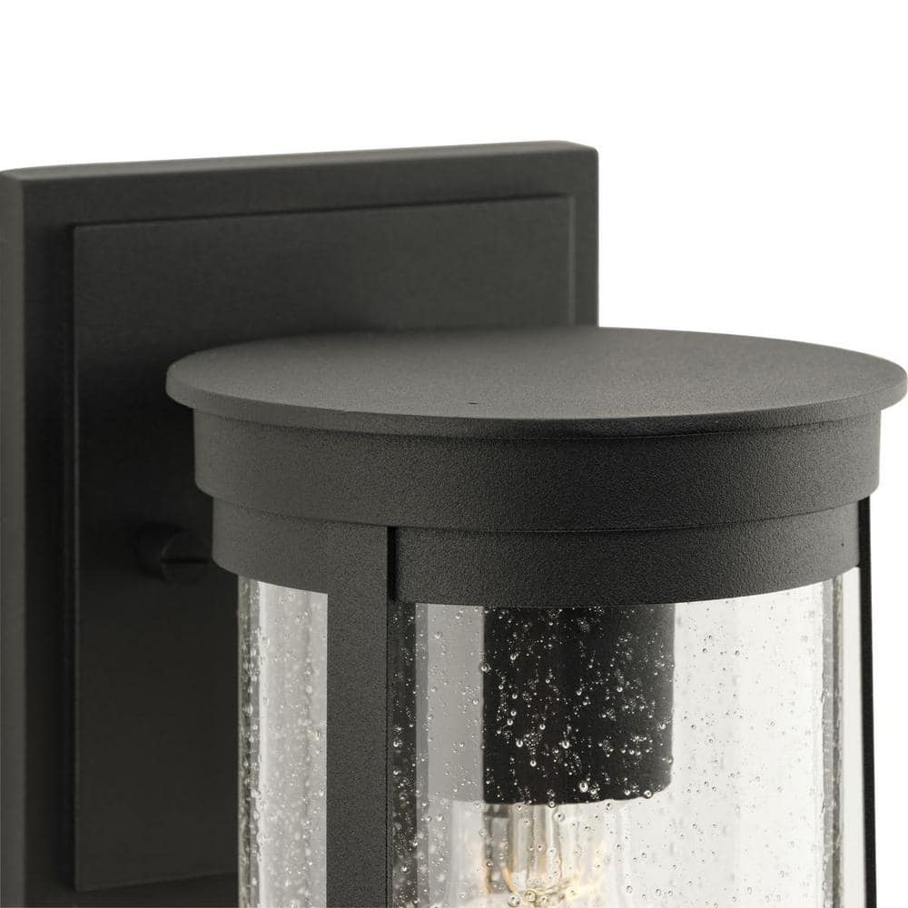 Belden Black Cast Aluminum Outdoor Wall Lantern with Clear Glass