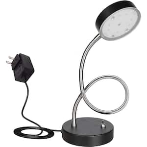 19.25 in. Black 360° Flexible Gooseneck LED Desk Lamp