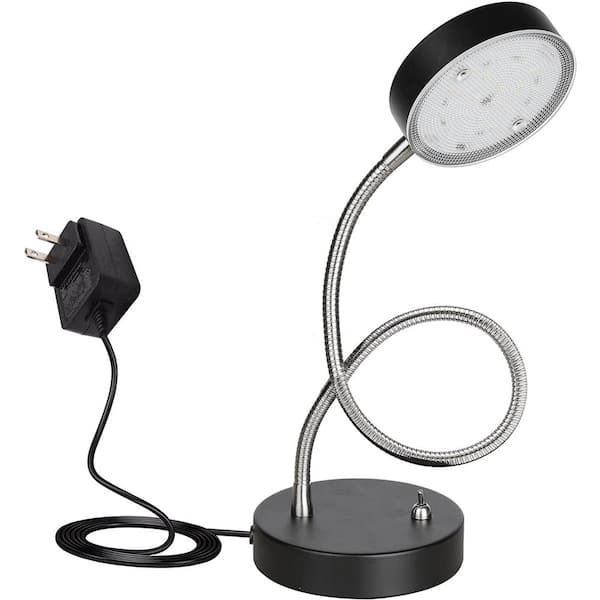 Lecoht 19.25 in. Black 360° Flexible Gooseneck LED Desk Lamp