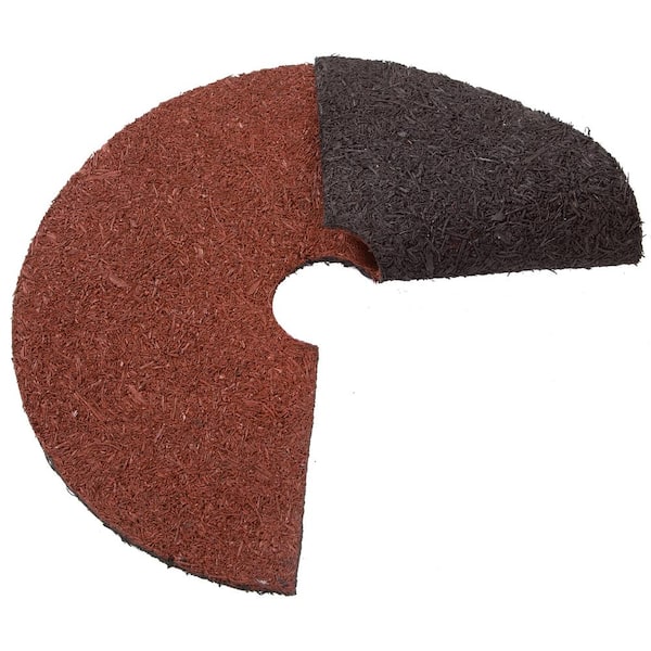 Trademark Innovations 30 in. x 1/2 in. Reversible Composite Mulch Ring Tree Protector Mat Trademark Innovations 30 in. x 1/2 in. Reversible Composite Mulch Ring Tree Protector Mat