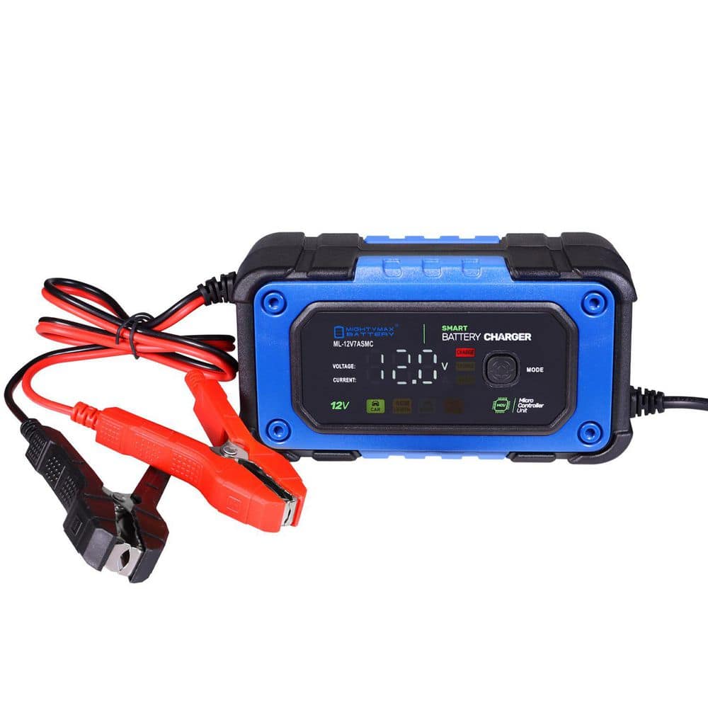 12-Volt 7A Smart Battery Charger and Maintainer with Repair Mode For LiFePO4, SLA, GEL, AGM and Wet Cell Batteries price history on PriceWatchPro