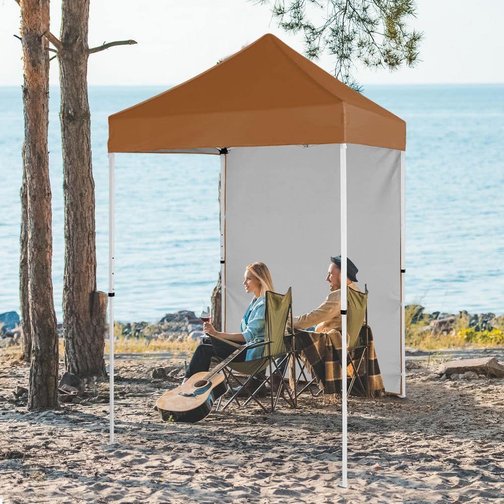 5 ft. x 5 ft. Khaki Pop-Up Canopy with 1-Removable Sunwall price history on PriceWatchPro