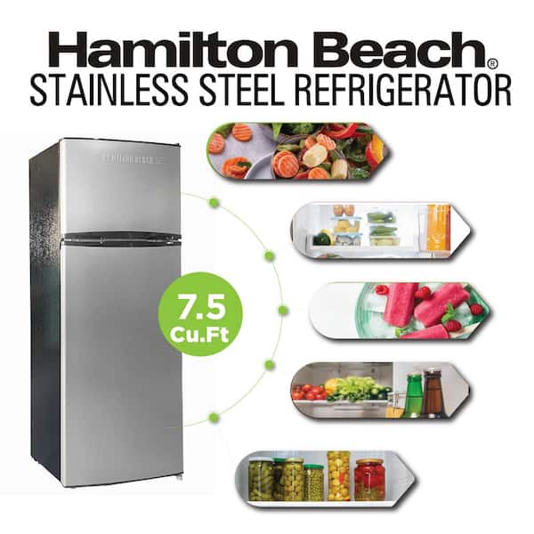 Hamilton Beach Refrigerator, No Freezer, 2.5 Cuft, Black