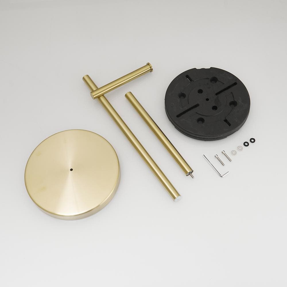 Brushed Gold Stainless Steel Freestanding Toilet Paper Holder