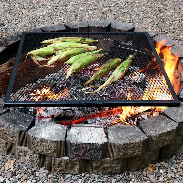 Square Fire Pit Cooking Grill Grate, Can You Cook On A Fire Pit Table